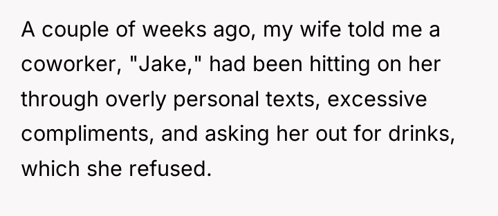 A couple of weeks ago, my wife told me a...