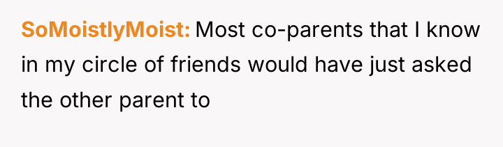 SoMoistlyMoist Most co-parents that I know in my circle of...