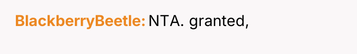 BlackberryBeetle NTA. granted,