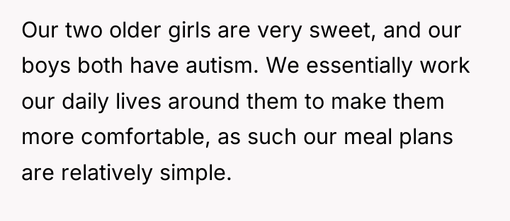 Our two older girls are very sweet, and our boys...