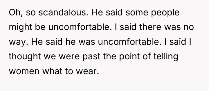 Oh, so scandalous. He said some people might be uncomfortable....