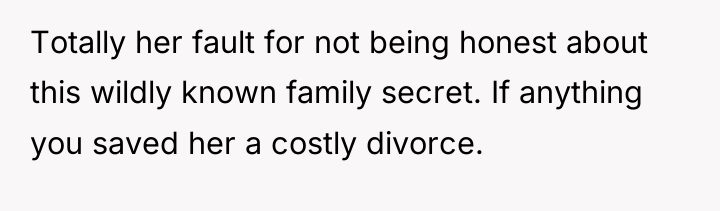 Totally her fault for not being honest about this wildly...