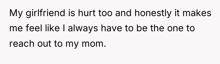 My girlfriend is hurt too and honestly it makes me...