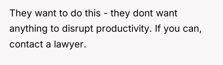 They want to do this - they dont want anything...