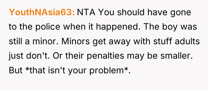 YouthNAsia63 NTA You should have gone to the police when...