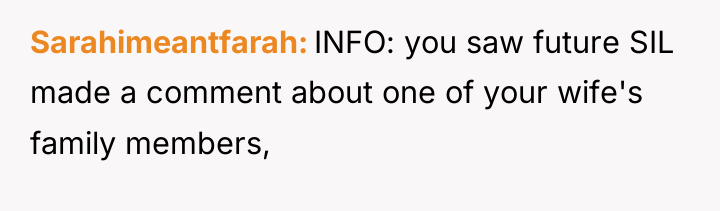 Sarahimeantfarah INFO: you saw future SIL made a comment about...