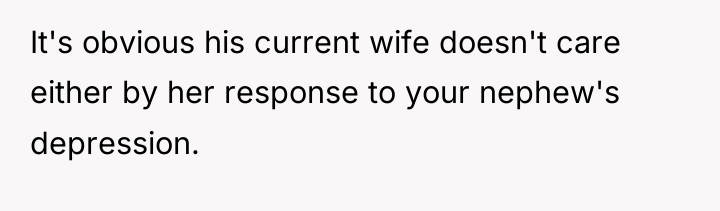 It's obvious his current wife doesn't care either by her...