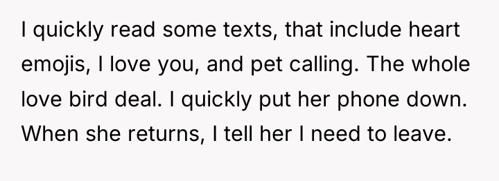 I quickly read some texts, that include heart emojis, I...