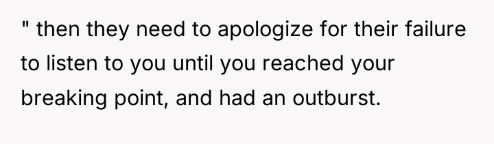 " then they need to apologize for their failure to...