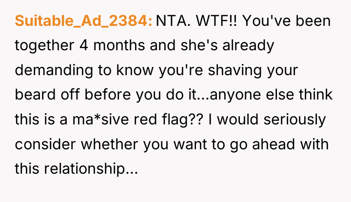 Suitable_Ad_2384 NTA. WTF!! You've been together 4 months and she's...