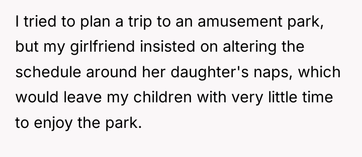 I tried to plan a trip to an amusement park,...