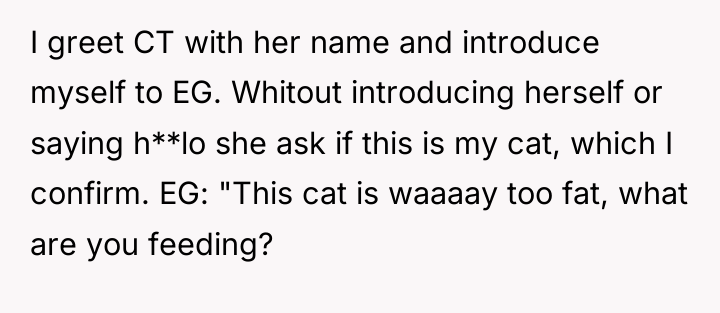I greet CT with her name and introduce myself to...