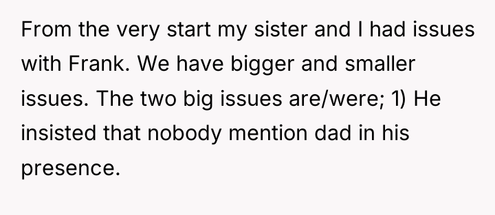 From the very start my sister and I had issues...