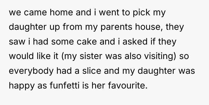 we came home and i went to pick my daughter...