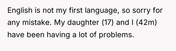 English is not my first language, so sorry for any...