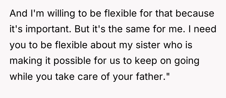 And I'm willing to be flexible for that because it's...