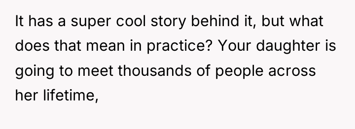 It has a super cool story behind it, but what...