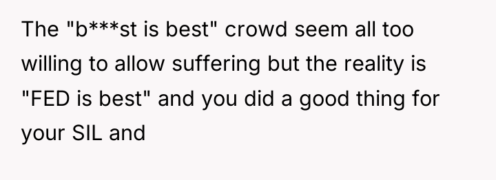 The "b***st is best" crowd seem all too willing to...