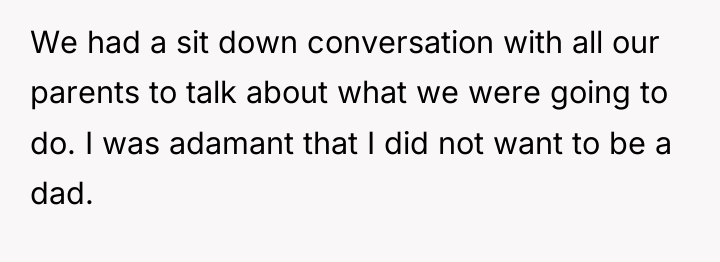 We had a sit down conversation with all our parents...