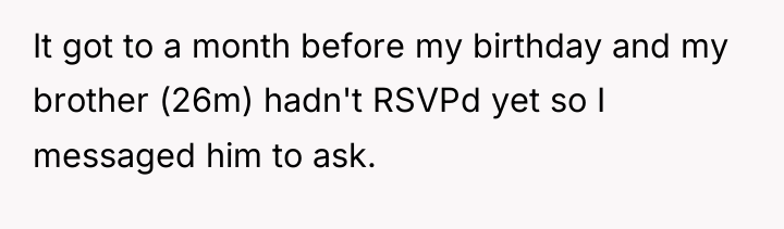 It got to a month before my birthday and my...