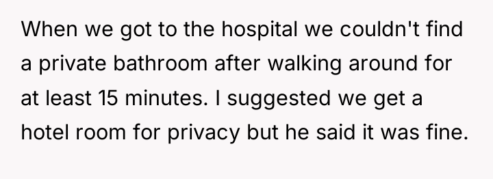 When we got to the hospital we couldn't find a...