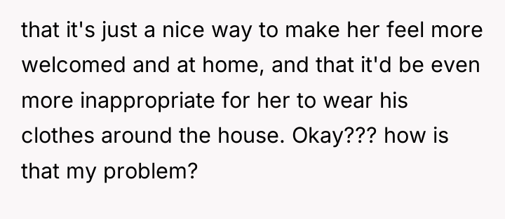 that it's just a nice way to make her feel...