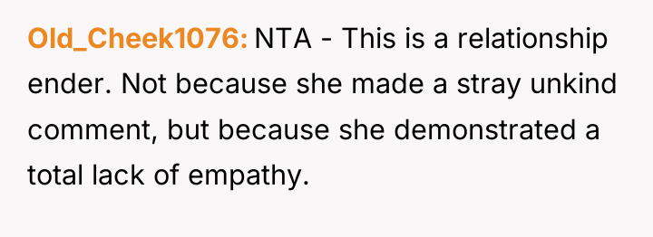 Old_Cheek1076 NTA - This is a relationship ender. Not because...