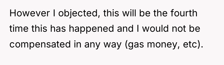 However I objected, this will be the fourth time this...