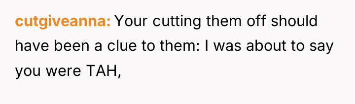 cutgiveanna Your cutting them off should have been a clue...
