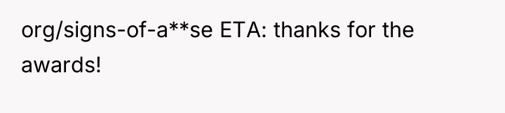 org/signs-of-a**se ETA: thanks for the awards!
