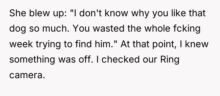 She blew up: "I don't know why you like that...