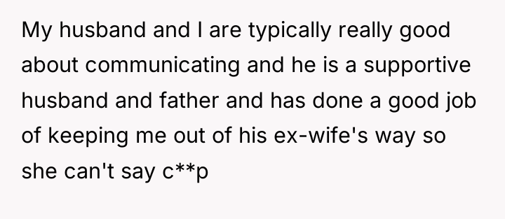 My husband and I are typically really good about communicating...