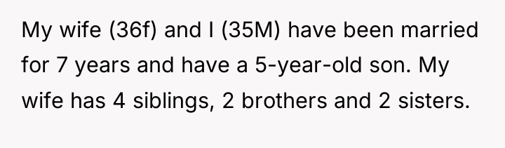 My wife (36f) and I (35M) have been married for...