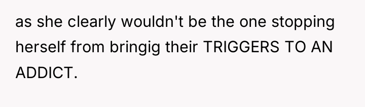 as she clearly wouldn't be the one stopping herself from...