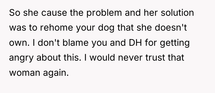 So she cause the problem and her solution was to...