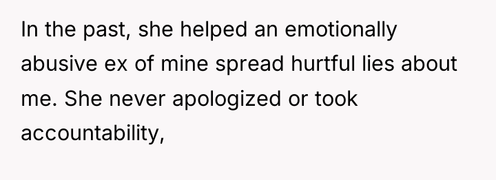 In the past, she helped an emotionally abusive ex of...