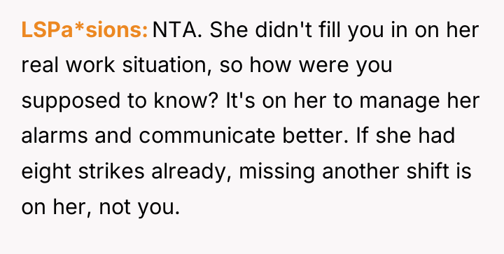 LSPa*sions NTA. She didn't fill you in on her real...