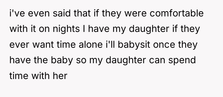 i've even said that if they were comfortable with it...