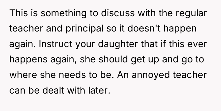 This is something to discuss with the regular teacher and...