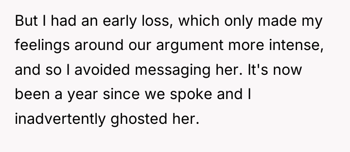 But I had an early loss, which only made my...