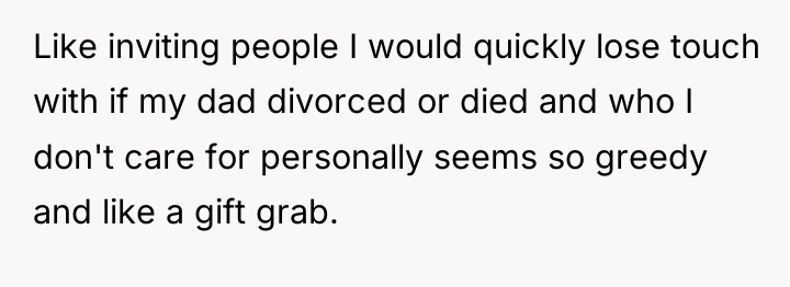 Like inviting people I would quickly lose touch with if...