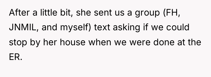 After a little bit, she sent us a group (FH,...