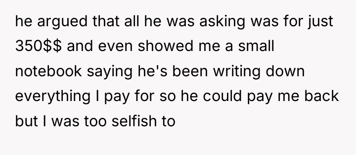 he argued that all he was asking was for just...