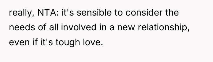 really, NTA: it's sensible to consider the needs of all...