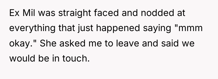Ex Mil was straight faced and nodded at everything that...