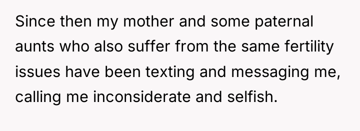 Since then my mother and some paternal aunts who also...