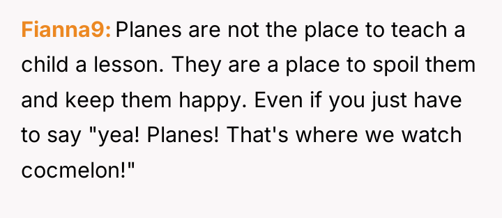 Fianna9 Planes are not the place to teach a child...