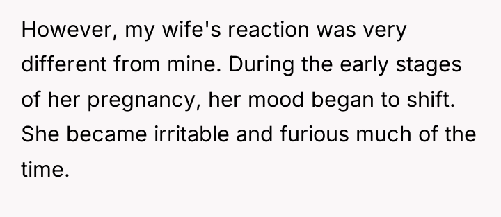 However, my wife's reaction was very different from mine. During...