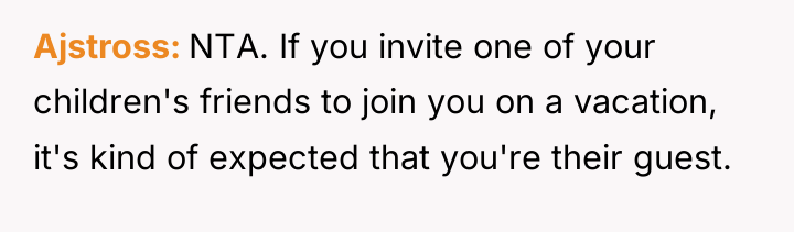 Ajstross NTA. If you invite one of your children's friends...