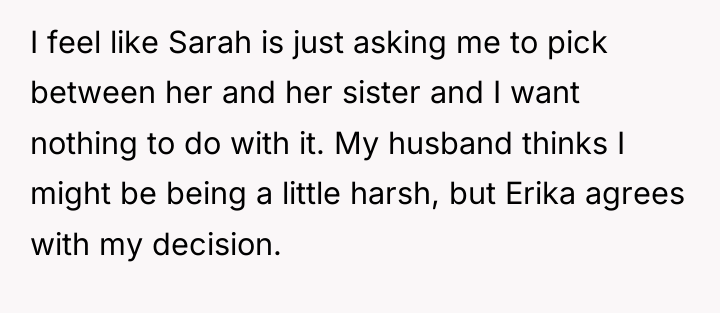 I feel like Sarah is just asking me to pick...